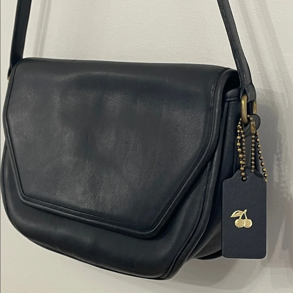Coach Gold Foil Cherries Leather Hang Tag - Picture 9 of 10
